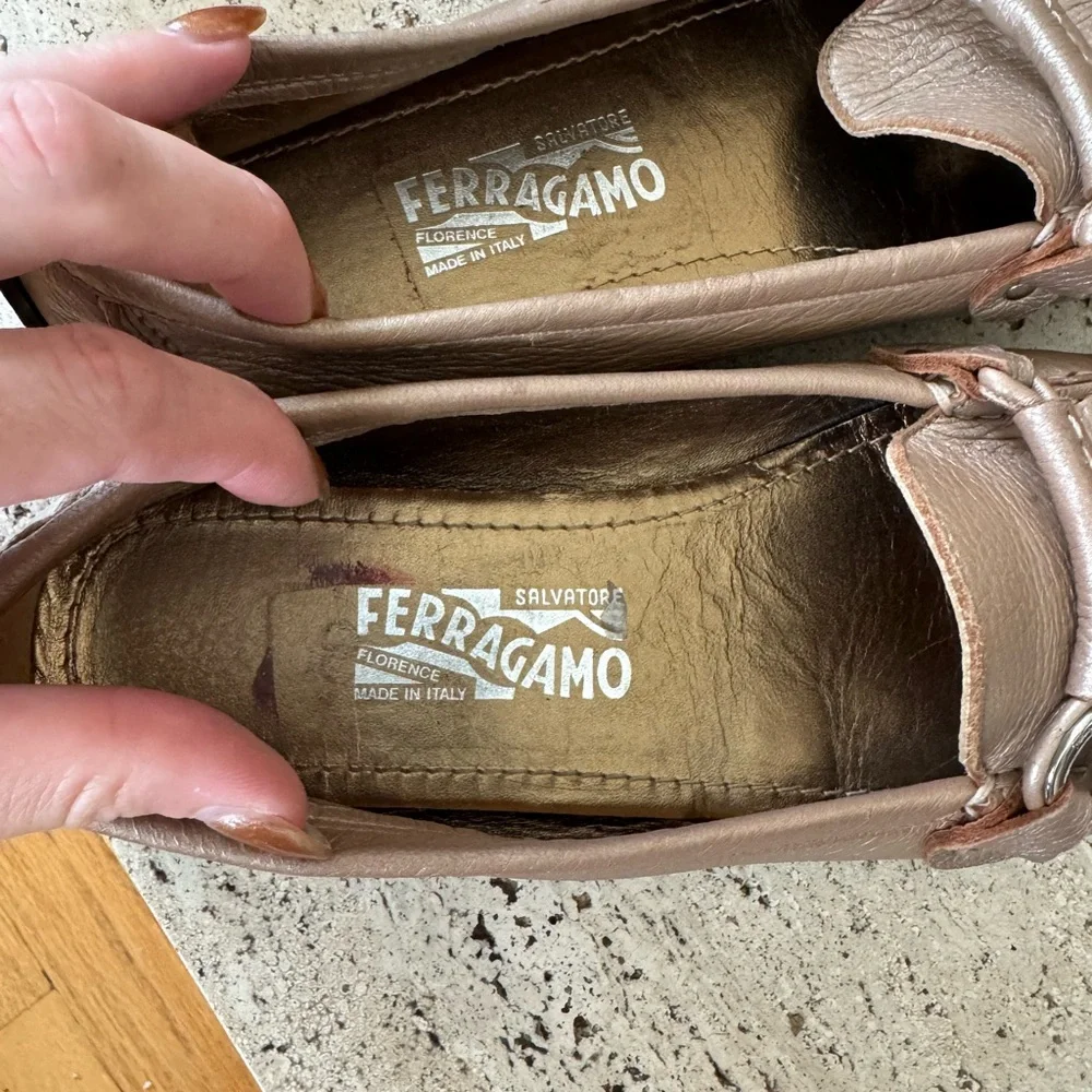 Salvatore Ferragamo Tan Leather Loafers - Picture 3 of 5